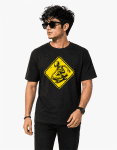 Alien Skateboard Graphic T-Shirt – Black