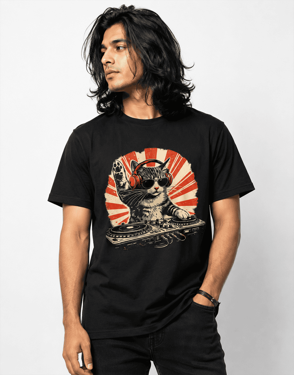 dj-cat-graphic-t-shirt-front