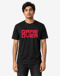 Game Over Pixel Graphic T-Shirt – Black