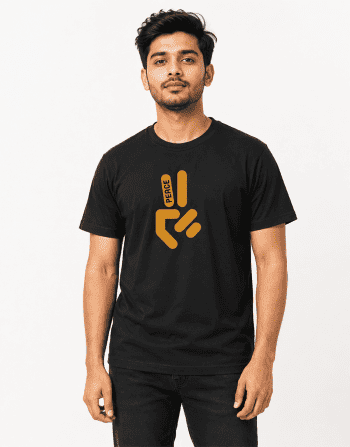 Peace Hand Graphic T-Shirt – Black
